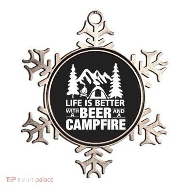 Life Is Better With A Beer And A Campfire Ornament