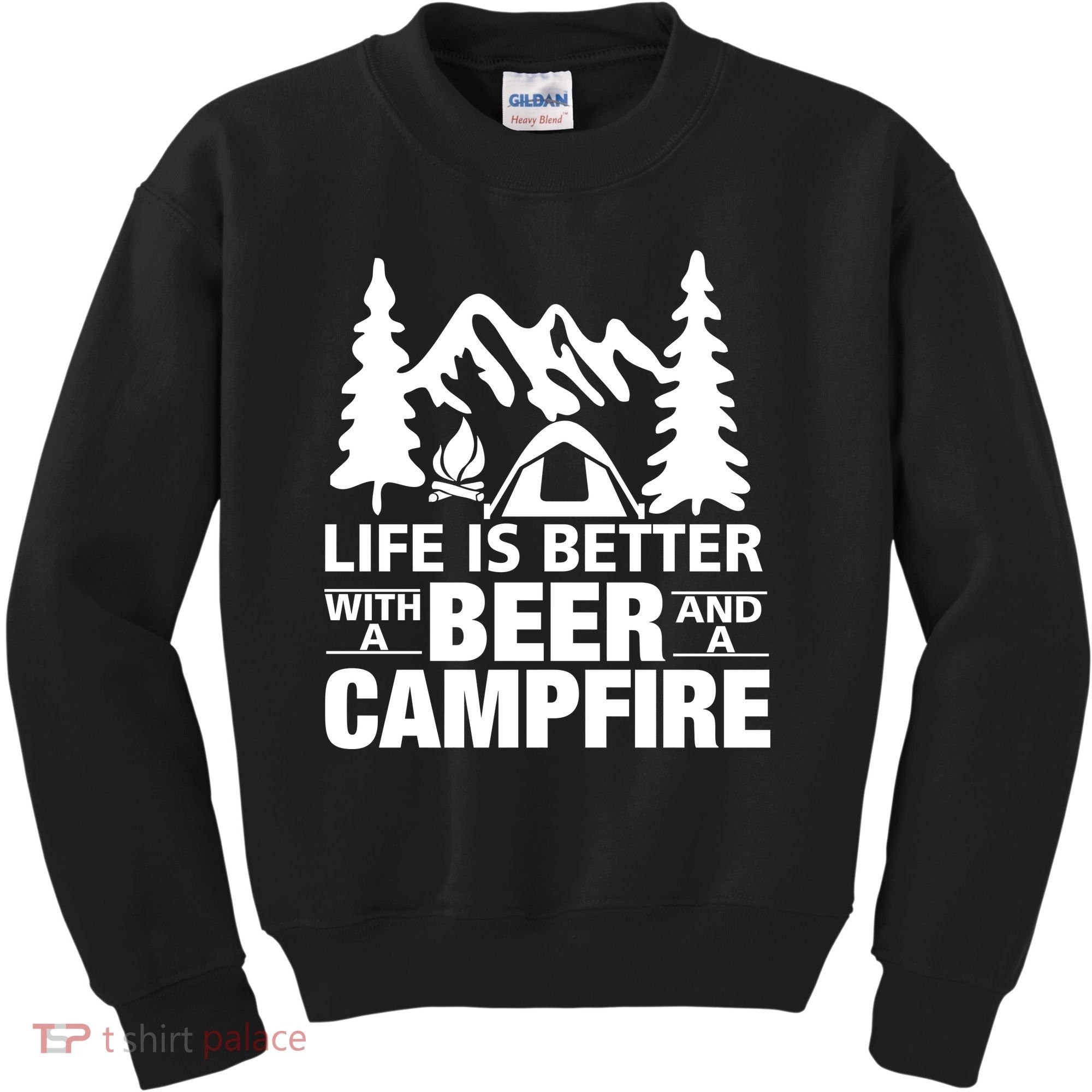 Life Is Better With A Beer And A Campfire Kids Sweatshirt