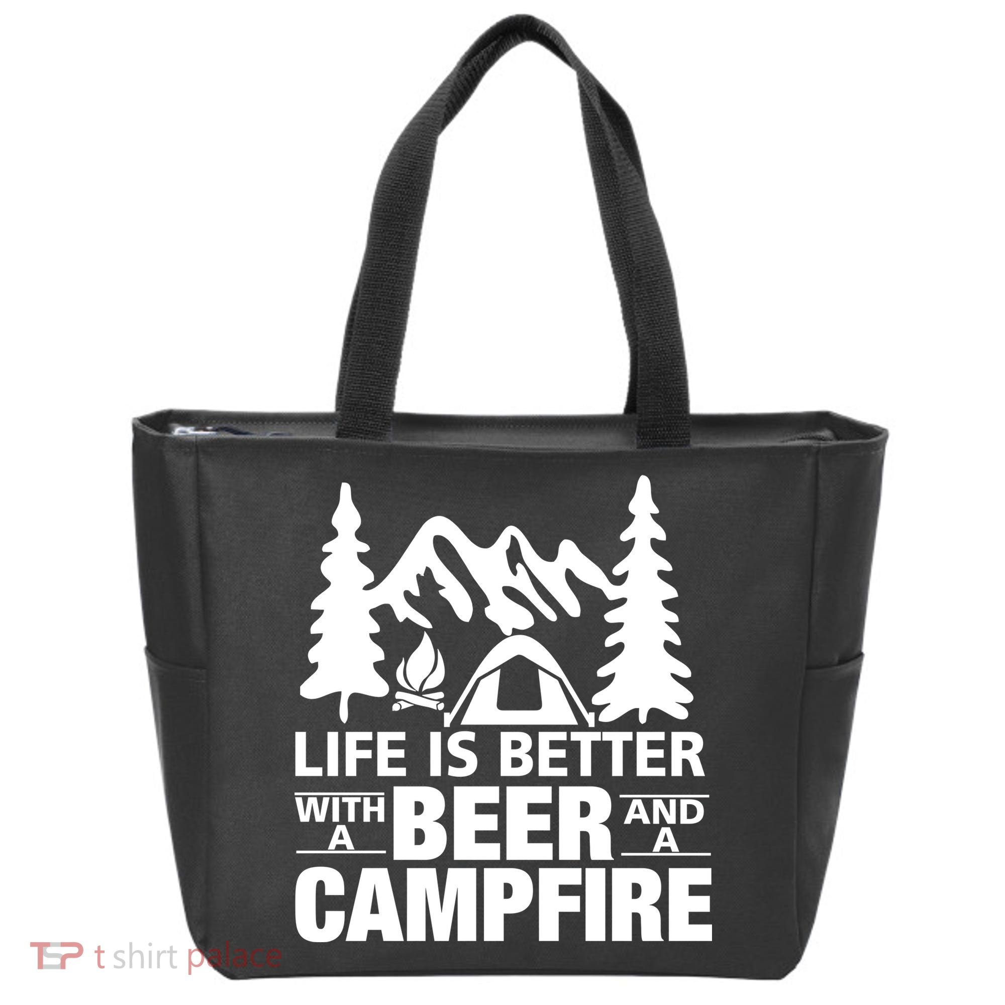 Life Is Better With A Beer And A Campfire Tote Bag