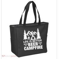 Life Is Better With A Beer And A Campfire Tote Bag thumb 2
