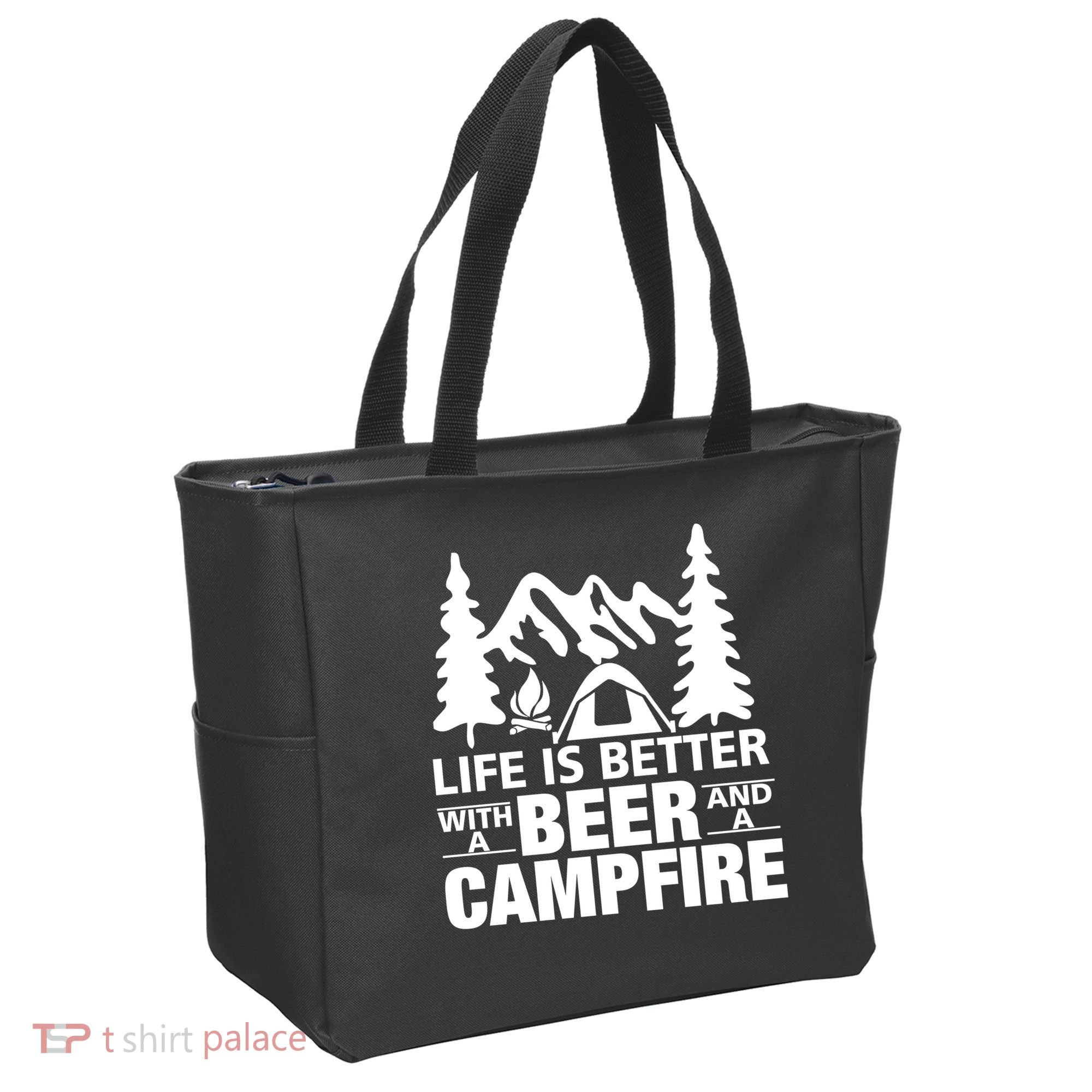 Life Is Better With A Beer And A Campfire Tote Bag