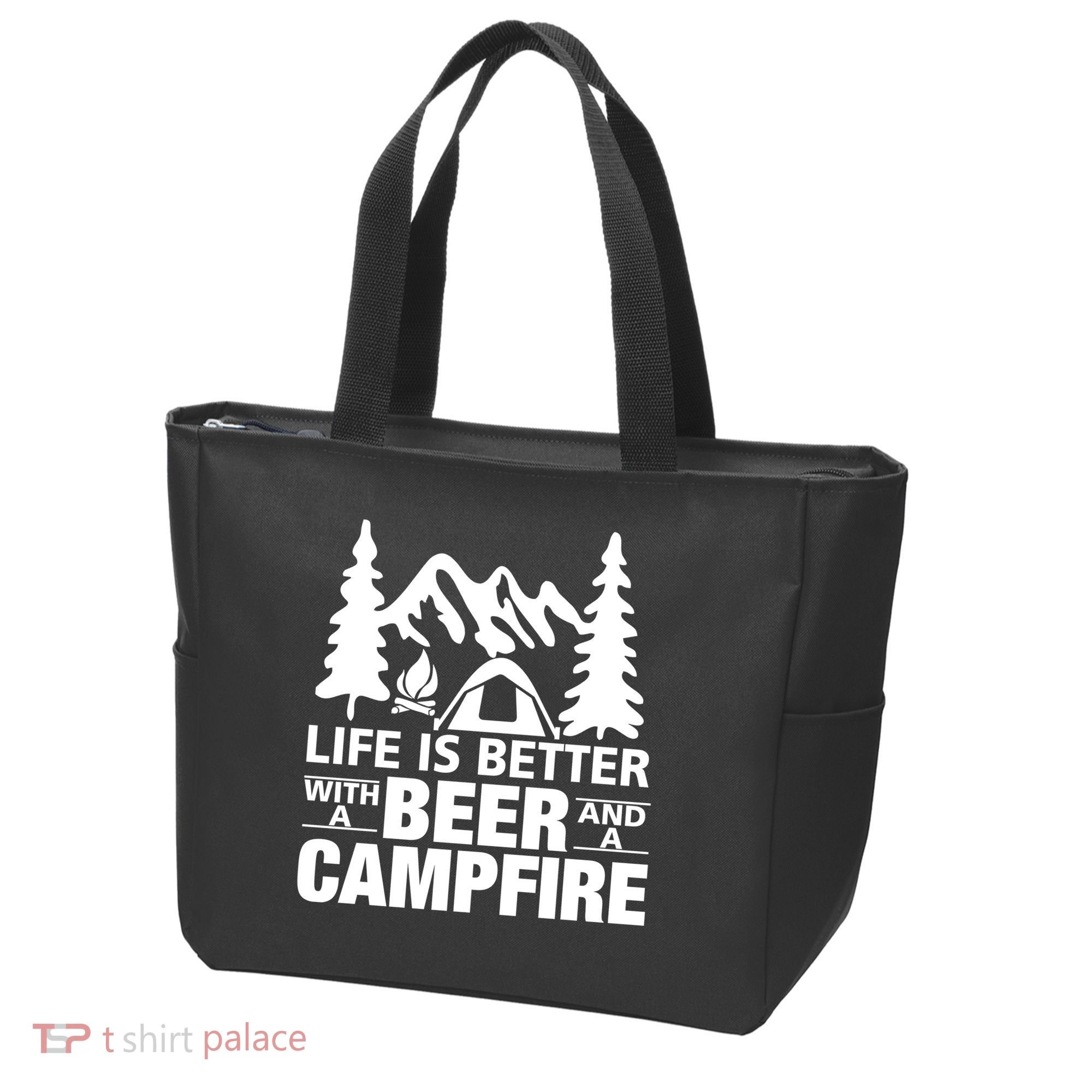 Life Is Better With A Beer And A Campfire Tote Bag