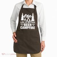 Life Is Better With A Beer And A Campfire Apron thumb 2
