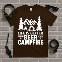 Life Is Better With A Beer And A Campfire T-Shirt thumb 5