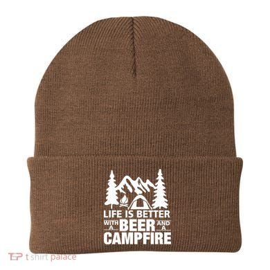Life Is Better With A Beer And A Campfire Beanie