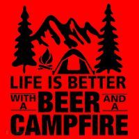 Life Is Better With A Beer And A Campfire Santa Hat thumb 1