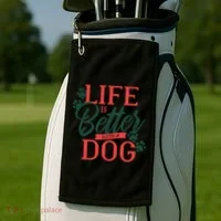 Life Is Better With A Dog Golf Towel thumb 2