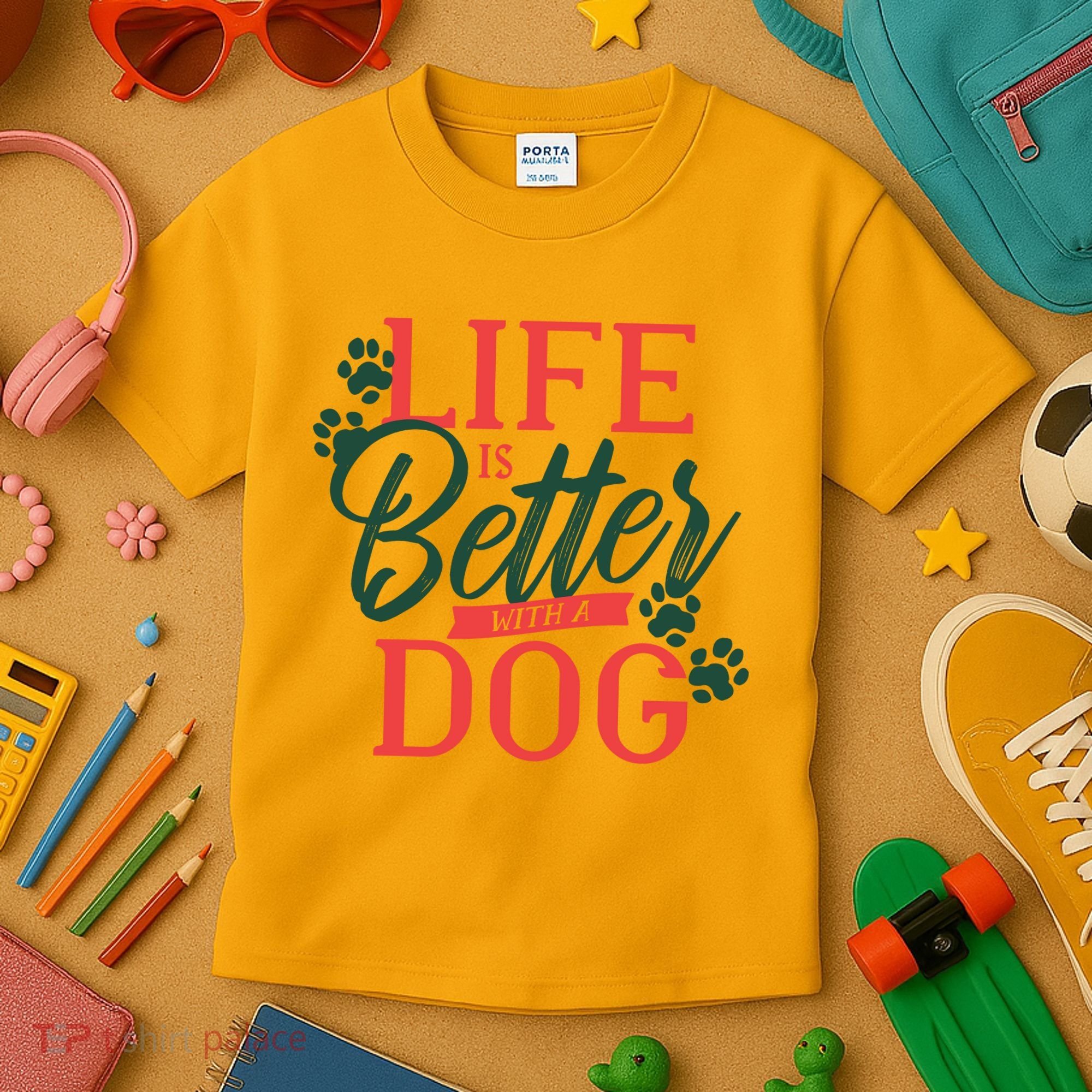 Life Is Better With A Dog Kids T-Shirt