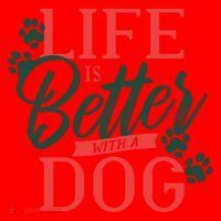 Life Is Better With A Dog Santa Hat thumb 1