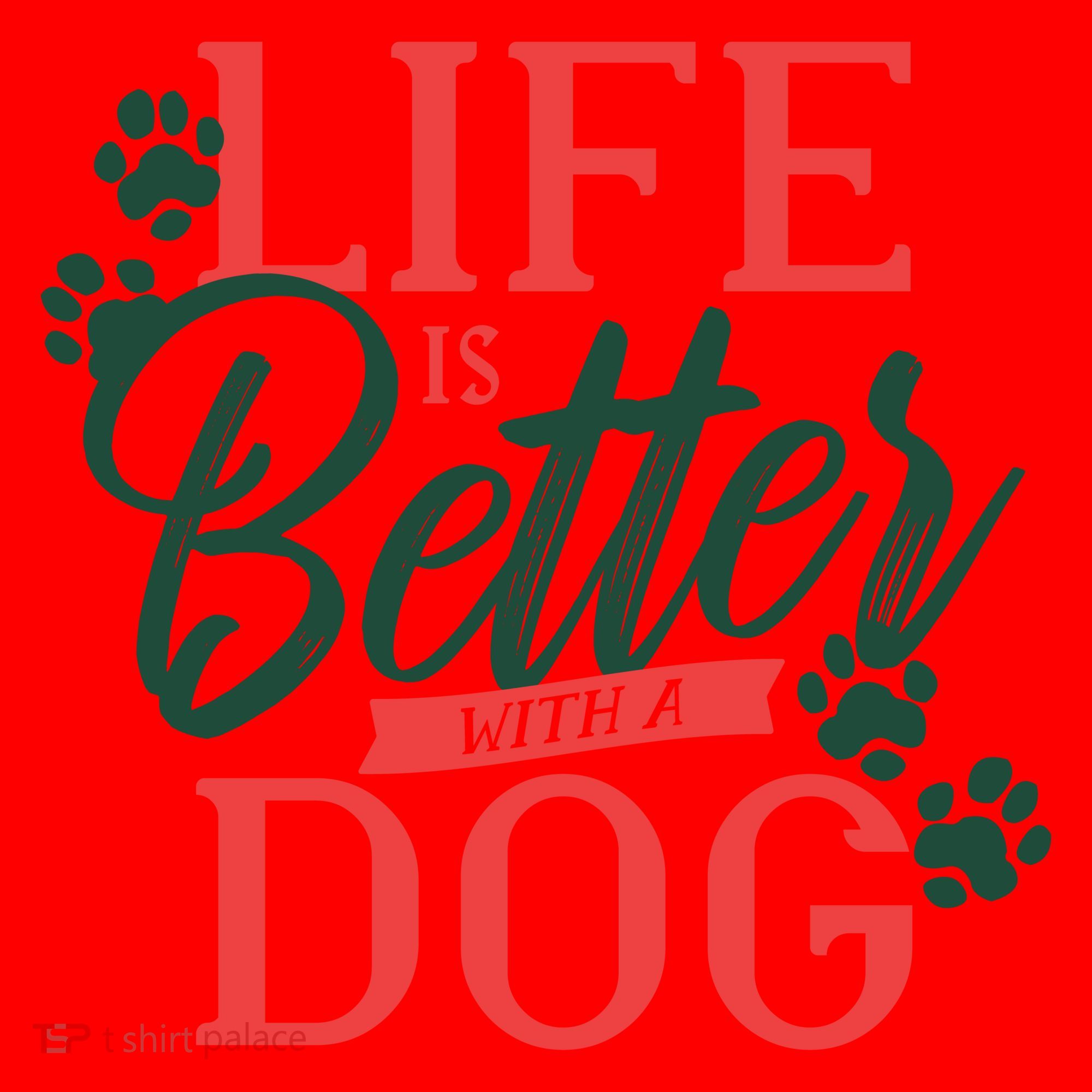 Life Is Better With A Dog Santa Hat