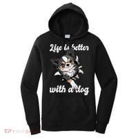 Life Is Better With A Dog Cute Women's Hoodie thumb 0
