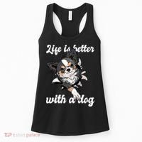 Life Is Better With A Dog Cute Women's Tank Top thumb 0
