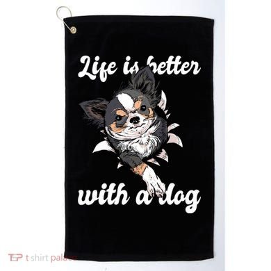 Life Is Better With A Dog Cute Golf Towel