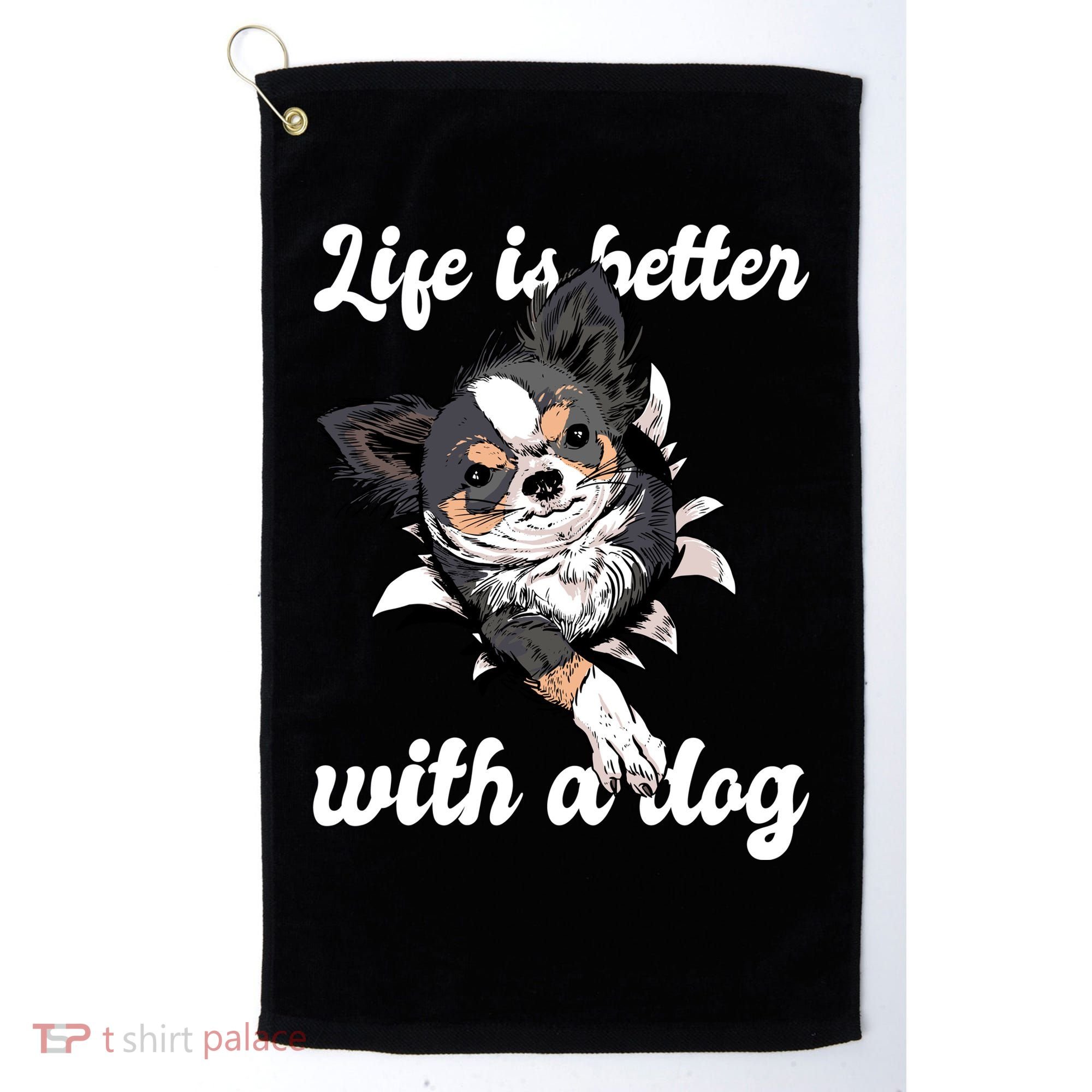 Life Is Better With A Dog Cute Golf Towel