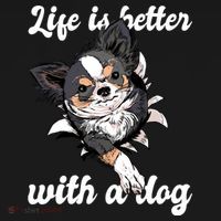 Life Is Better With A Dog Cute Women's Long Sleeve Shirt thumb 2
