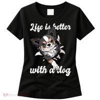 Life Is Better With A Dog Cute Women's T-Shirt thumb 0