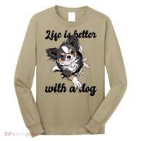 Life Is Better With A Dog Cute Long Sleeve Shirt thumb 0