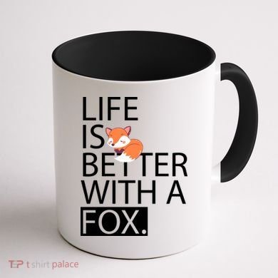 Life Is Better With A Fox Coffee Mug back