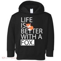 Life Is Better With A Fox Toddler Hoodie thumb 0