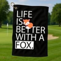 Life Is Better With A Fox Golf Towel thumb 1