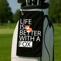 Life Is Better With A Fox Golf Towel thumb 2