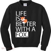 Life Is Better With A Fox Kids Sweatshirt thumb 0