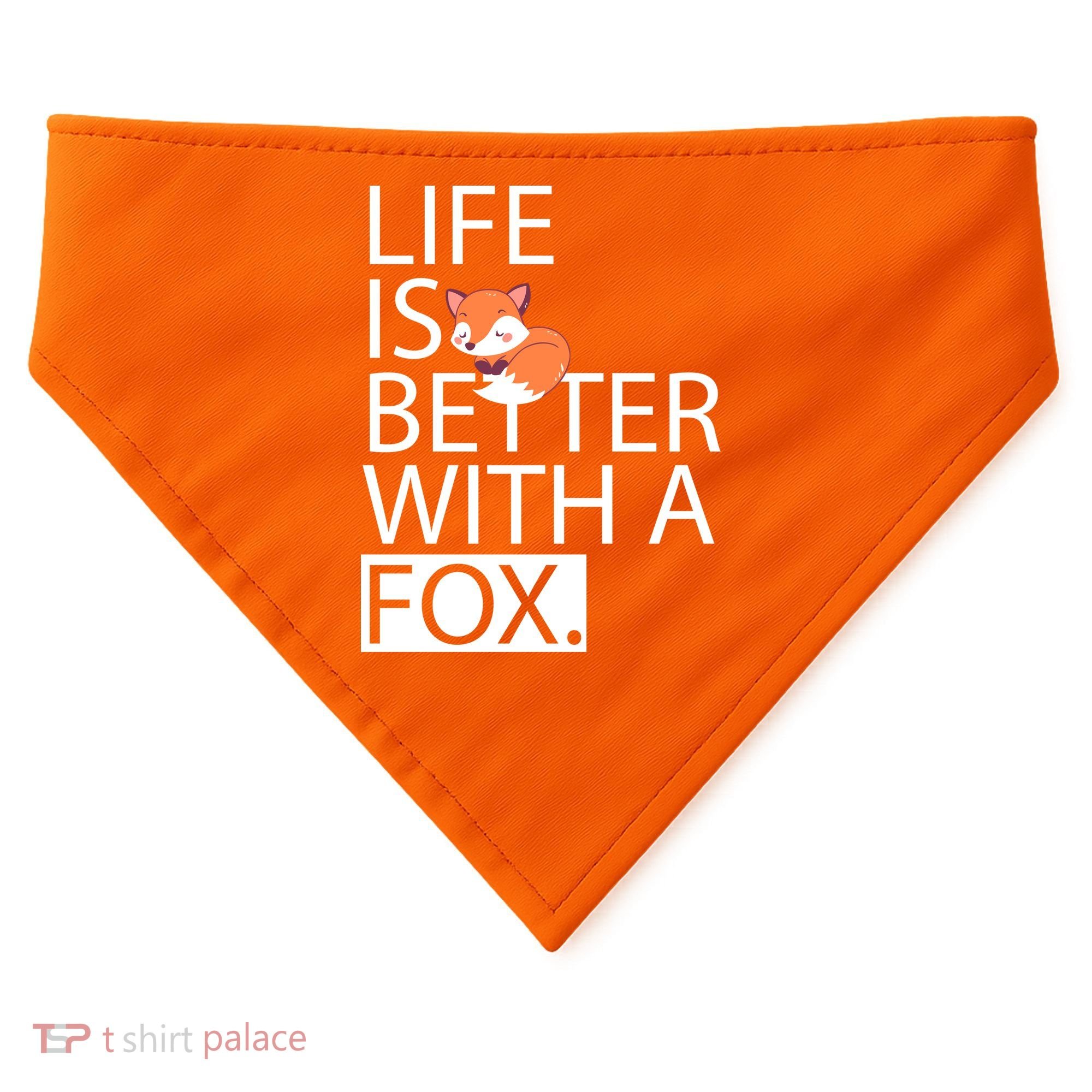 Life Is Better With A Fox USA-Made Doggie Bandana