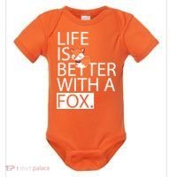 Life Is Better With A Fox Baby Bodysuit thumb 0