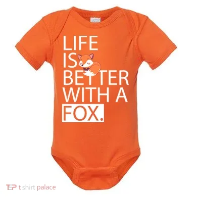 Life Is Better With A Fox Baby Bodysuit