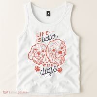 Life Is Better With Dogs Tank Top thumb 2