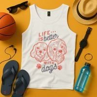 Life Is Better With Dogs Tank Top thumb 4