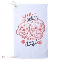 Life Is Better With Dogs Golf Towel thumb 0