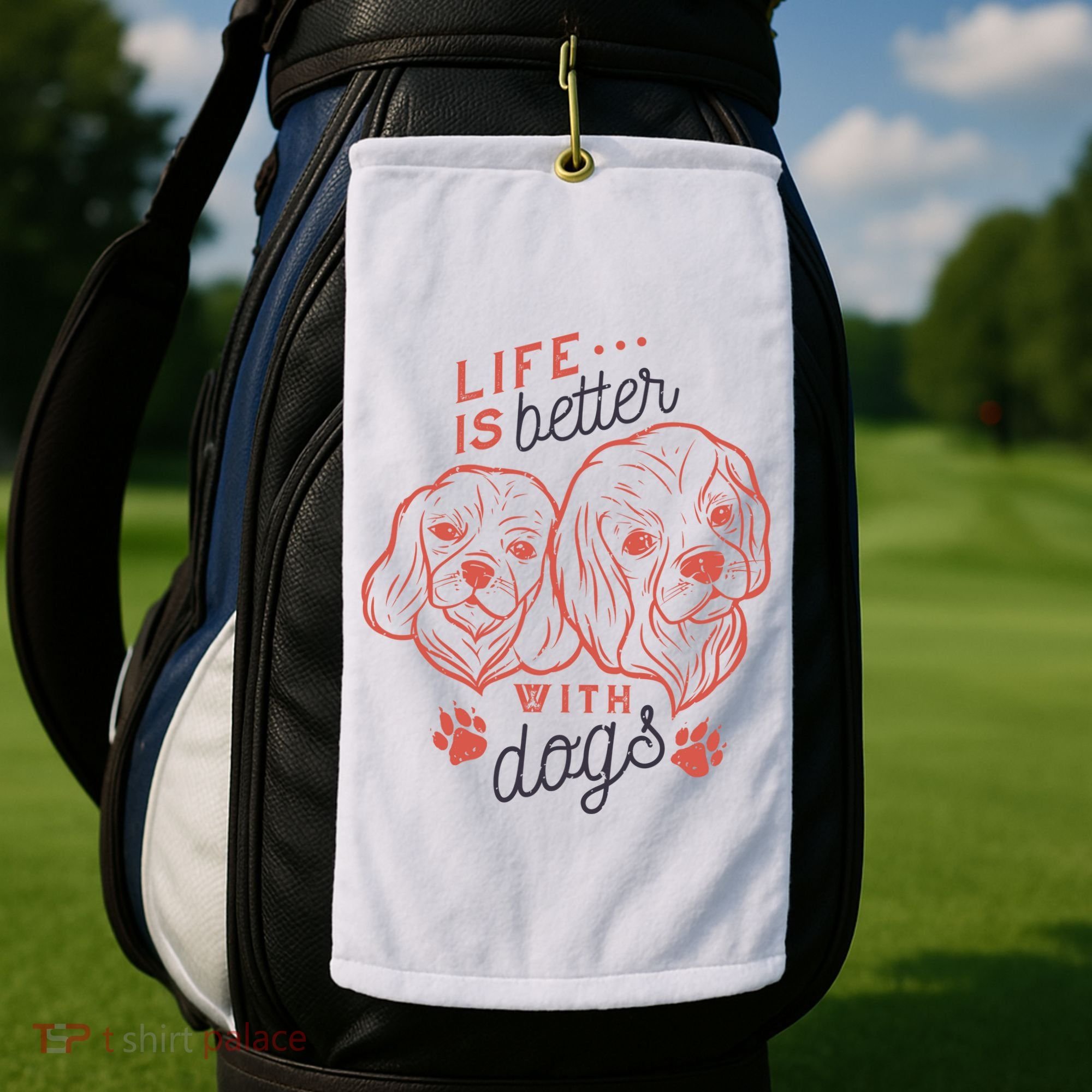 Life Is Better With Dogs Golf Towel