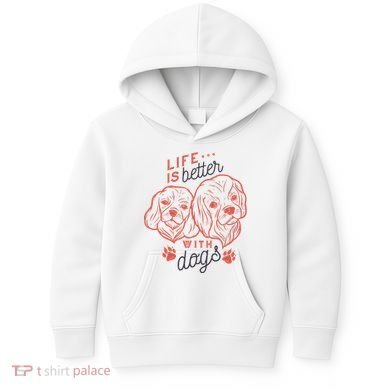 Life Is Better With Dogs Kids Hoodie