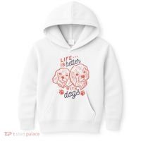 Life Is Better With Dogs Kids Hoodie thumb 0