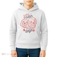 Life Is Better With Dogs Kids Hoodie thumb 4