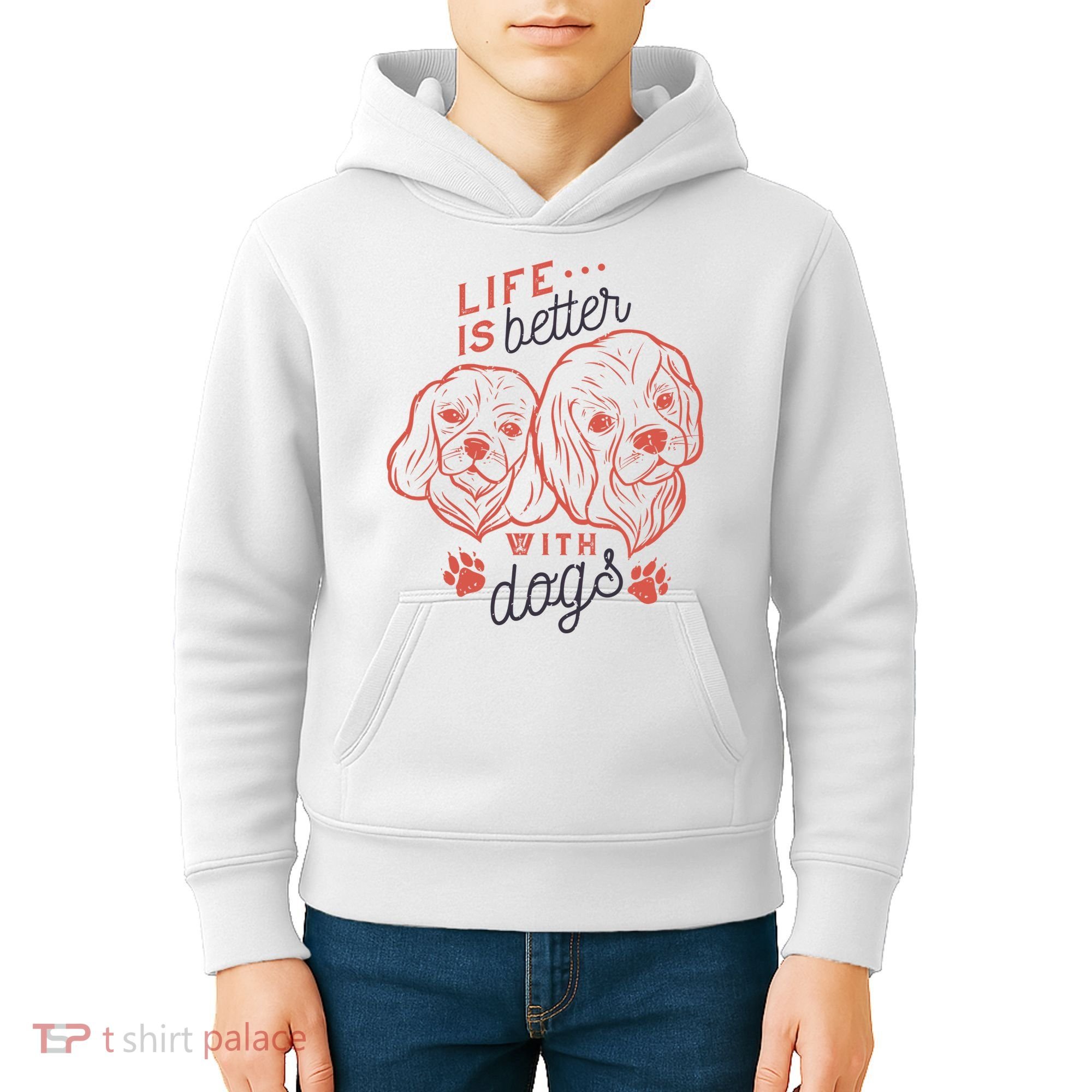 Life Is Better With Dogs Kids Hoodie