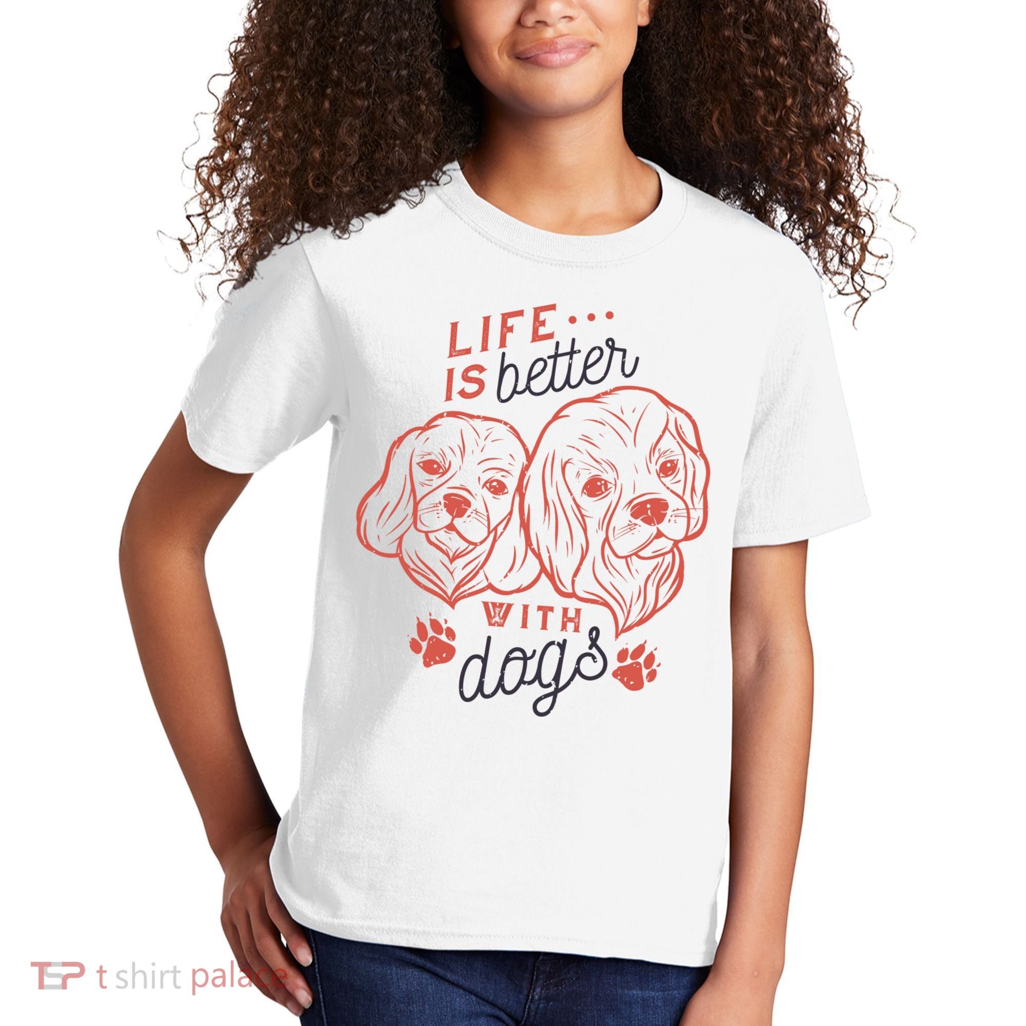 Life Is Better With Dogs Kids T-Shirt