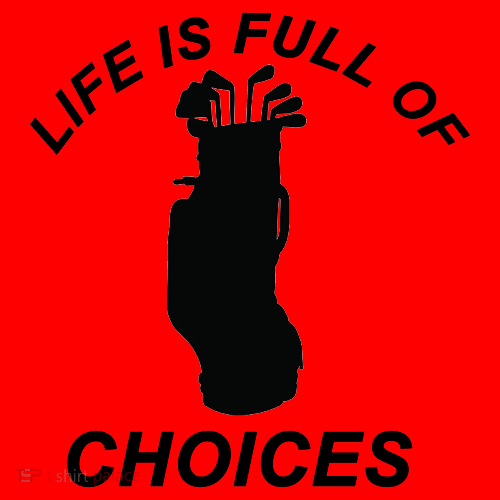 Life Is Full Of Choices Funny Golf Clubs Santa Hat