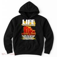 Life Is Full Of Risk Trucker Hoodie thumb 0