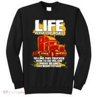 Life Is Full Of Risk Trucker Sweatshirt thumb 0