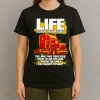 Life Is Full Of Risk Trucker T-Shirt thumb 4
