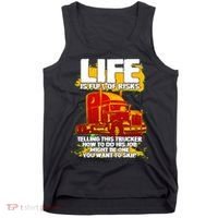 Life Is Full Of Risk Trucker Tank Top thumb 0