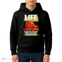 Life Is Full Of Risk Trucker Kids Hoodie thumb 4