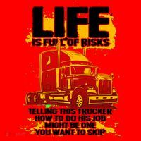 Life Is Full Of Risk Trucker Santa Hat thumb 1