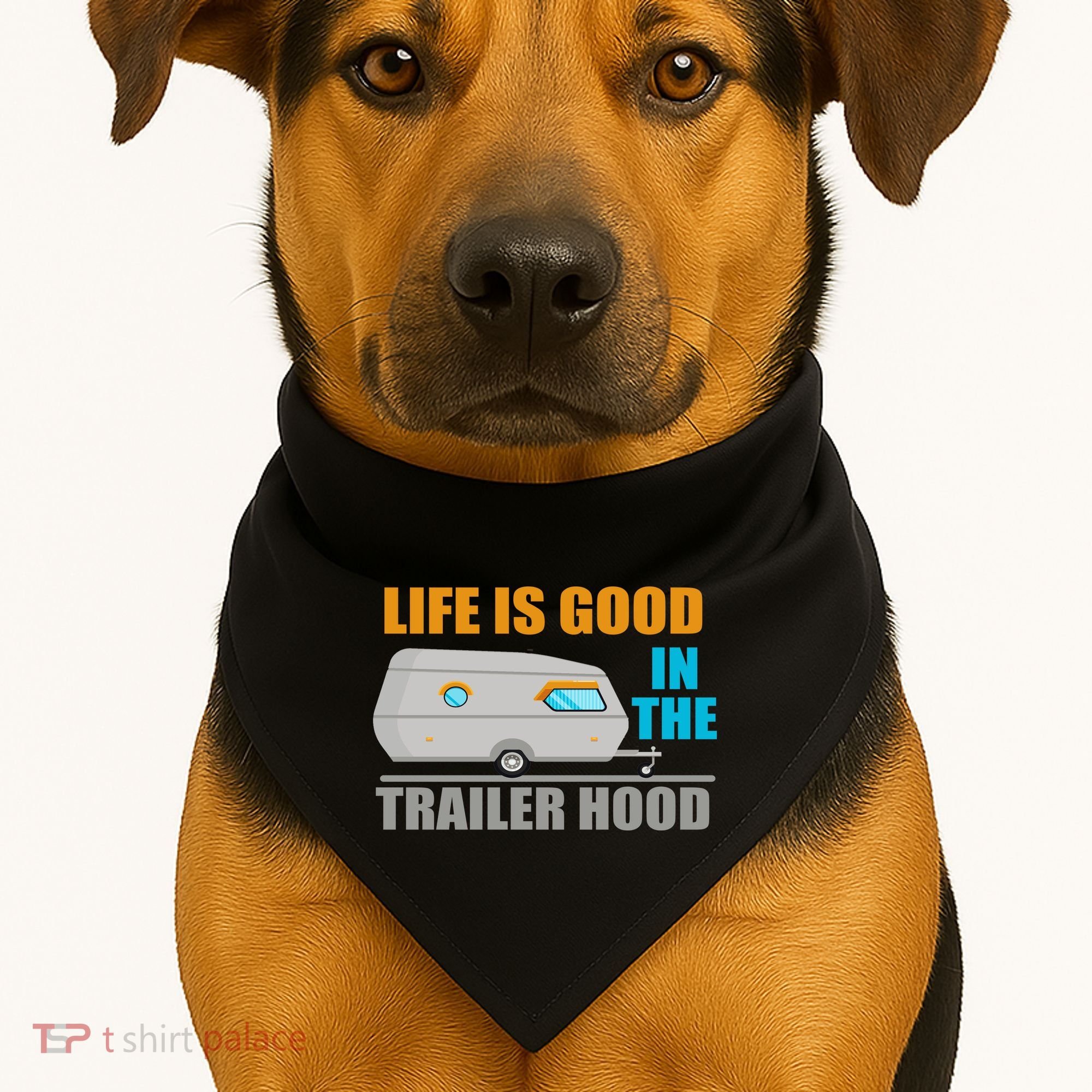 Life Is Good In The Trailer Hood USA-Made Doggie Bandana