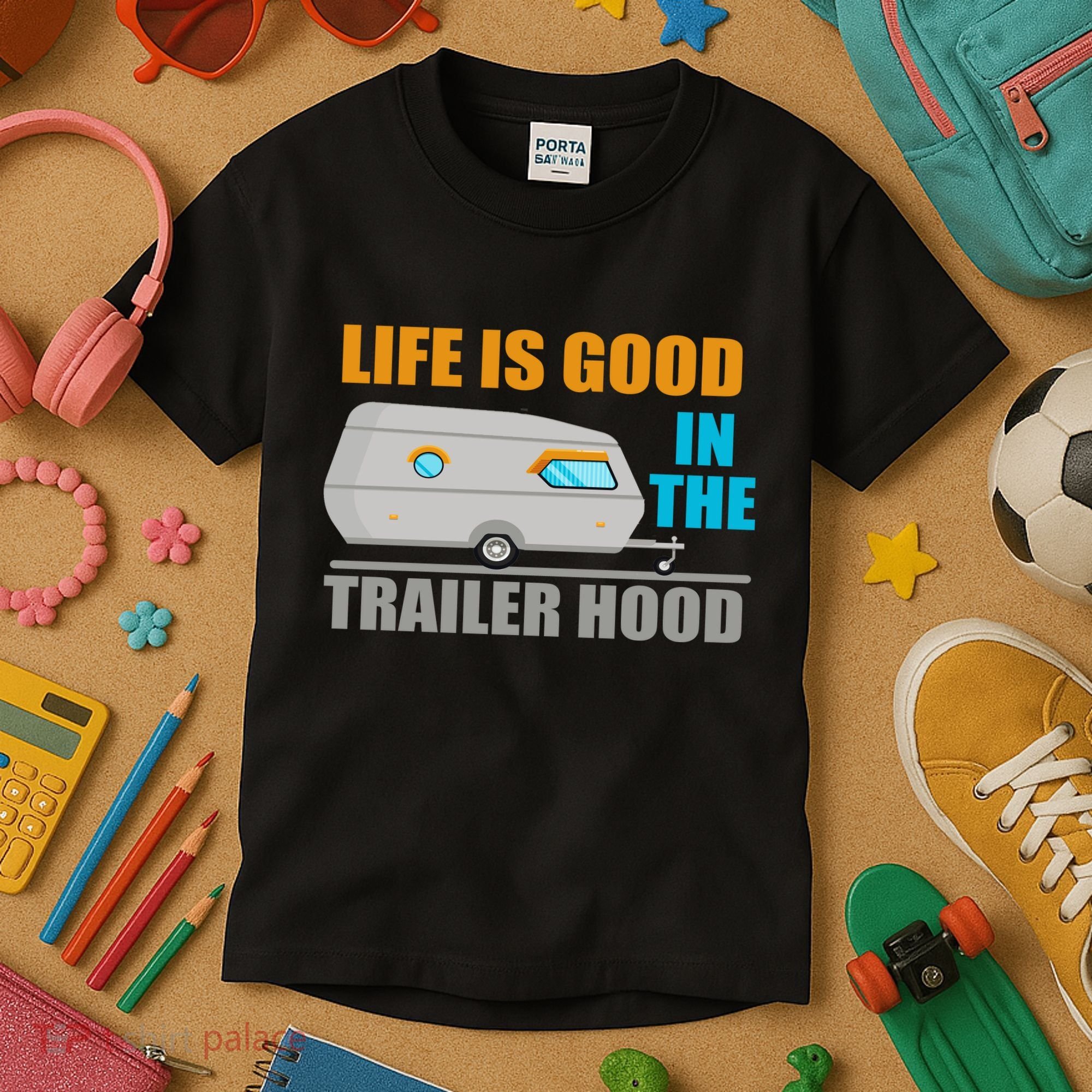 Life Is Good In The Trailer Hood Kids T-Shirt