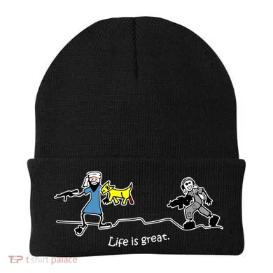 Life is Great Army Beanie