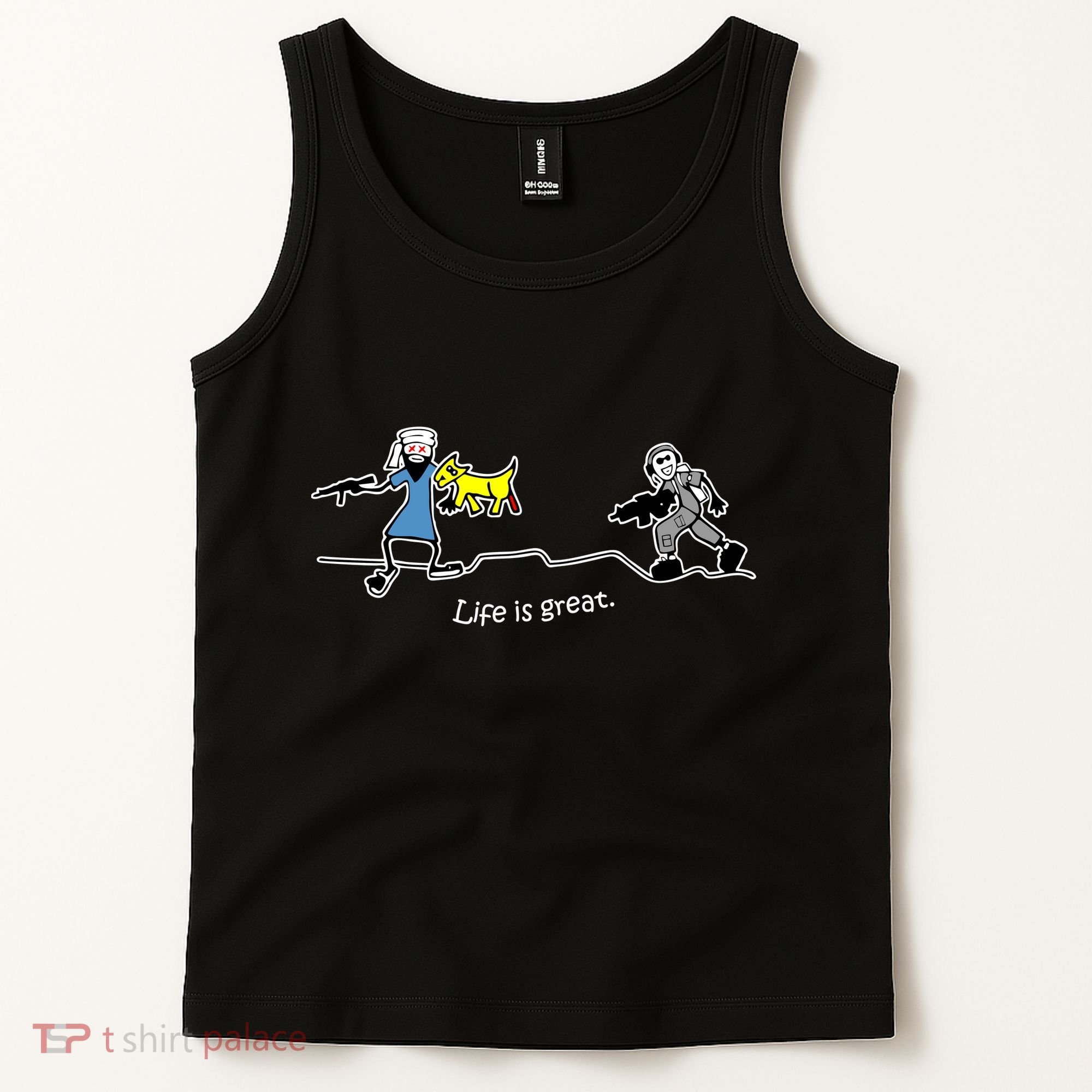 Life is Great Army Tank Top