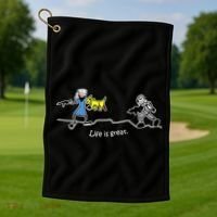 Life is Great Army Golf Towel thumb 1